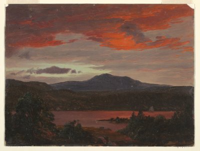 Monte Katahdin desde el lago Katahdin de Frederic Edwin Church